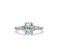 Aotiwe Ringe Frauen Kleine Finger, Ringe Vintage Silber Eleganter Stil mit Ovalem Zirkon 925 Silber Größe 49 (15.6)