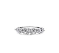 Aotiwe Silber Ringe Retro, Schmuck Ring Tropfenform Kanal 4 Krallen mit Weiß Zirkonia 925 Silber Größe 57 (18.1)