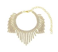 Aotiwe Tobilleras bohemias para mujer, tobillera de playa con borlas de circonita cúbica, joyería bohemia para mujer, 17+10CM, Cobre, Circonita cúbica