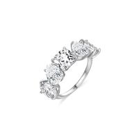 Aotiwe Verlobungsring 925 Silber, Ring Frauen Verlobung Silber Edelstein In Kanalfassung mit Quadratschliff Weiß Zirkonia Größe 60 (19.1)