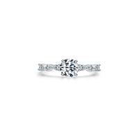 Aotiwe Verlobungsring Damen Fantasy, Ring Frauen Silber Eleganter Stil mit Solitaire 925 Silber Größe 60 (19.1)
