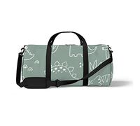 Aotmany Bolsa deportiva de lona para gimnasio, yoga, baile, fin de semana, viajes, dibujos animados, osos koala, bolsa de hombro para mujeres y hombres, Lindo dinosaurio., Talla única