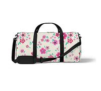 Aotmany Bolsa deportiva para gimnasio, yoga, baile, fin de semana, viaje, palmera tropical, bolsa de hombro para mujeres y hombres, Bonita textura floral, Talla única