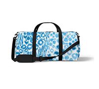 Aotmany Bolsa deportiva para gimnasio, yoga, baile, fin de semana, viaje, palmera tropical, bolsa de hombro para mujeres y hombres, Blue, Talla única