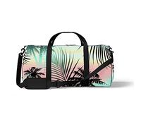 Aotmany Bolsa deportiva para gimnasio, yoga, baile, fin de semana, viaje, palmera tropical, bolsa de hombro para mujeres y hombres, Palmera tropical, Talla única
