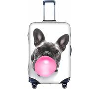 Aotmany Boston Terrier Blowing a Bubble - Funda para equipaje de viaje de 18 a 32 pulgadas, protector elástico para maleta con cremallera oculta para maleta con ruedas, aprobado por la TSA