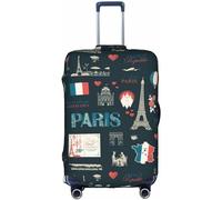 Aotmany Boston Terrier Blowing a Bubble - Funda para equipaje de viaje de 18 a 32 pulgadas, protector elástico para maleta con cremallera oculta para maleta con ruedas, accesorios de viaje, Retro