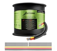 AOTOINK Cable Eléctrico 22/3 de 15,24M 3x0.32mm², 12/24V Cable de Calibre 22 para Automoción, Iluminación LED, Barco