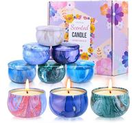 Aottom Velas Perfumadas, 9pcs Velas Aromáticas 100% Natural Cera de Soja Juegos de Velas 15-25 Horas de Quema Vela Decorativa Regalos para Cumpleaños/Aniversario/San Valentín/Navidad para Mujer