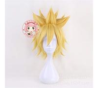 Aotu World God Rose Pelucas de Cosplay Rubio Corto Esponjoso Capas Pelo sintético Resistente al calor Pelucas de fiesta MZ-1160
