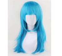 Aotu World Sky Blue Cosplay peluca larga con flequillo. Anlijie/lemon Cabello sintético recto Pelucas de fiesta de disfraces de Halloween para mujeres KUMZ3713 A