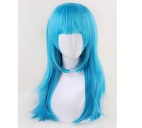 Aotu World Sky Blue Long Cosplay Peluca con flequillo Anlijie / Lemon Pelo sintético recto Pelucas de fiesta de disfraces de Halloween para mujeres Kumz3713 A