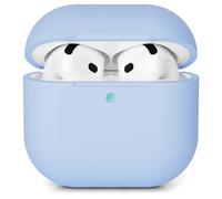 AOTUAO Funda Compatible con AirPods 4 Case Cover, Anti-rasguños Fundas Protectora de Silicona Suave de Cuerpo Completo para Airpods 4.ª Generación, LED Frontal Visible, Sky Blue