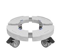 aotusoa Rodillo para plantas redondo, capacidad de carga de 200 kg, ajustable, diámetro de 38 a 50 cm, con 4 ruedas de goma y frenos individuales para plantas, macetas o jarrones en interiores y