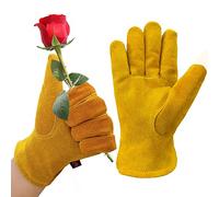 AOUCHI Guantes de trabajo de cuero vacuno, 1 par (M)