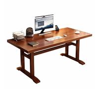 Aouoeeo Escritorio pequeño para computadora de Juegos, estación de Trabajo, Escritorio para casa, Oficina, Estudio, Mesa de PC, Mesa de Escritura, Nogal, 180 x 80 x 75 cm