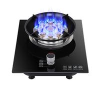 Aouoeeo Placa de Gas, Encimera de Gas, Cocina de Gas con Quemador, Cocina de Gas con Quemador, Vidrio Templado Negro, Cocina Wok de Nueve cámaras, Placa de cocción empotrada