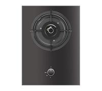 Aouoeeo Placa de Gas, Encimera de Gas, Cocina de Gas de 33 cm con Quemador, empotrada en Vidrio Templado Negro con protección contra Llamas.