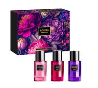 Aoura Juego de regalo de perfume para mujer de Londres (3 x 50 ml) - Midnight Passion, Love Rush, Pretty Woman - Notas fuertes, dulces y femeninas - Vegano, no testado en animales y reciclable - Vida