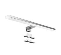 Aourow Lámpara de Espejo Baño 10W 820lm 40cm,Luz Espejo Blanco Neutro 4000K,Impermeable IP44 230V,3 en 1 Espejo+Armario+Pared,Contra Niebla Acero Inoxidable,Aplique de Baño,400mm