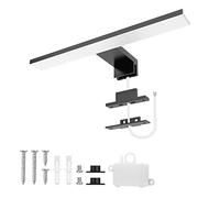 Aourow Lámpara Espejo Baño 5W, 300mm 500lm, Blanco Neutral Aplique Luz 4000K, Resistente al Agua IP44, LED para Armario Con Espejo CLASE II (Negro)
