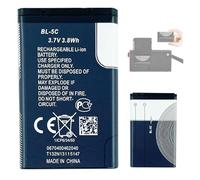 Aousavo Batería de repuesto BL-5C de 1200 mAh, compatible con radio con altavoz Bluetooth Avantree SP850 3,7 V 1200 mAh BL-5C