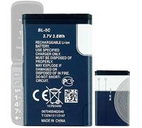 Aousavo Batería de repuesto BL-5C de 1200 mAh compatible con Salvalavita SLV15 SLV40 4G 3,7 V 1200 mAh BL-5C