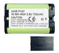 Aousavo Batería de repuesto HHR-P107 compatible con teléfonos inalámbricos Pa-nasonic P107 HHR-P107