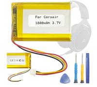 Aousavo Batería de Repuesto HS70 1800mAh Compatible con Corsair HS70 SE Virtuoso RGB Wireless Gaming Earphones