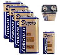 Aousavo DBGOLD 1604G 6F22 9 V 600 mAh batería de repuesto compatible con batería de iones de litio recargable 6F22 para detector de humo batería (4 PCS)