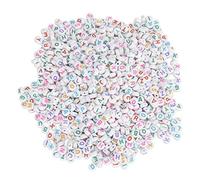 Aoutecen 1000 Piezas de Cuentas de acrílico con Cuentas de Alfabeto, para Pulseras, Collar, Ropa