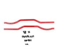 Aoutecen RC Parts RC Crawler Chassis 1 10 45 × 10 × 1 Rieles de Marco de Chasis de Acero Universal RC Car Accesorio para Axial Scx10 90027 Scx10 II 90046 90047 Color Rojo