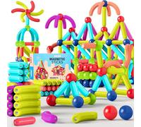 AOUVT 64 Pcs Juguetes de Bloques de Construcción Magnéticos,Juguetes de Construcción en 3D,Juguetes Educativos y Divertidos,Juguetes de Construcción Magnéticos para Niños y Niñas de 3 4 5 6 7 8 años
