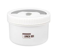 Aoveew Bento Box Stainless Steel Round Food Storage Container for Kids and Adults Versatile and Portable Lunch Box (Milky White)