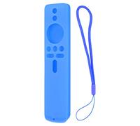 Aoveew Funda protectora de silicona Xiaomi TV Stick 4K funda antigolpes para mando a distancia animales domésticos cordón para familia negro (azul)