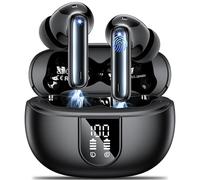 AOVOCE Auriculares Inalámbricos Bluetooth 5.3, A Incorporado ENCCancelación de Ruido 42H Cascos Inalámbricos Control Táctil Pantalla LED, Auriculares IP6 Impermeables Negro