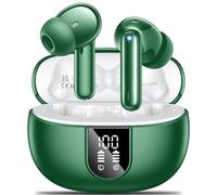AOVOCE Auriculares Inalambricos Bluetooth 5.3,Cascos Inalámbricos Bluetooth con HiFi Estéreo,4 Mic con Reducción de Ruido ENC 42H Control Táctil Pantalla LED,Impermeable IPX7 Green