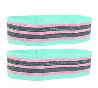 AOWINHIT 2 Bandas de Resistencia para Fitness, Elásticas Antideslizantes para Levantamiento de Cadera y Modelado del Cuerpo en Casa, Gimnasio o Al Aire, Correa Tejida de Calidad de 38 Cm (Verde