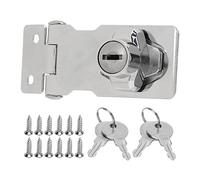 AOWINHIT 2 Paquetes de 2,5 Pulgadas de Bloqueo HASP PREMIUS Juego de Seguridad Premium para Puertas del Gabinete del Buzón de Cajones, Seguridad de Seguridad de la Perilla Giratoria,