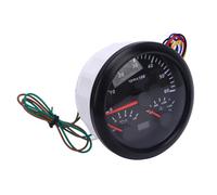 AOWINHIT 3 en 1 Calibre de Tacómetro High Precision 6000rpm 0 10bar Presión de Aceite 40 120 ℃ Temperatura de Agua 7 Flight de Color para Automóviles Camiones Barcos (Dial negro bisel negro cx8285b)