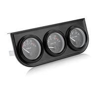 AOWINHIT 3 en 1 Kit de Triple Calibre Voltímetro de Agua Temperador de Aceite Tacómetro de Transmisión para el Tablero Profesional Medidor de Tablero para Vehículos de 12V ABS ABS