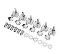 AOWINHIT 6 Sets Guitarra Clavija Closed String Tuner Key Machine Head Set Kit de Metal de la Guitarra Eléctrica de Plata