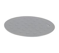 AOWINHIT Almohadilla Aislante Redonda de Silicona con Diseño Antideslizante para Cocina y Mesa de Comedor, 16,9 Cm, Material de Silicona Duradero, 1 Unidad (Gris Profundo)