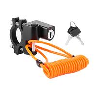 AOWINHIT Cerradura Universal para Casco de Motocicleta, Antirrobo, Resistente Al Agua, con Kit de Cable Recordatorio y Soporte para Motocicletas, Vehículos Todo Terreno, Coches El