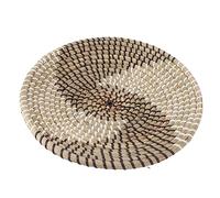 AOWINHIT Cesta Tejida para Pared, Decoración Hecha a Mano, Cestas Colgantes de Algas Marinas para Sala de Estar, Cocina, Almohadilla Aislante, 33x33x5cm (Estilo 2)