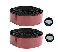 AOWINHIT Cinta para Manillar de Bicicleta, Transpirable, Antideslizante, Absorción de Impactos, Juego de 2 Rollos, Negro y Rojo (#1)