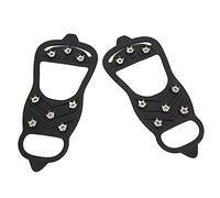 AOWINHIT Cubierta Antideslizante para Clavos de Zapatos de 8 Dientes para Caminar sobre Hielo con Clavos de Acero Inoxidable de para Senderismo y Montañismo, Tamaños M y L Disponibles (M)