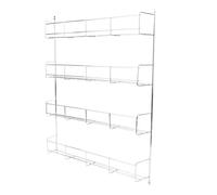 AOWINHIT Estante para Condimentos Montado en la Pared de Hierro, Diseño | Construcción robusta de hierro, Alojamiento versátil para tarros, Limpieza sin esfuerzo, Ideal para cocina, Almacenamiento