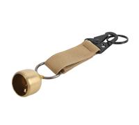 AOWINHIT Gancho de Presión de Correas Engrosadas de Latón con Campana de Oso para Senderismo Al Aire, Accesorio de Llavero de Seguridad para Acampar (Caqui)