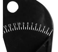 AOWINHIT Herramienta de Calibre para Balanceador de Ruedas, Medidor de Ancho de Llanta Duradero para Balanceadores de Ruedas Coats, Medidas de 3" a 14" de Ancho, Diseño Fácil de Leer, Negro, 1 Unidad